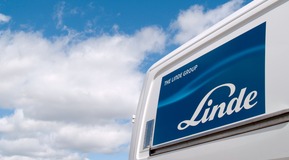 Linde truck parked outside Brampton Plant